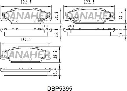 Danaher DBP5395 - Гальмівні колодки, дискові гальма avtolavka.club