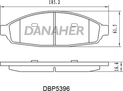 Danaher DBP5396 - Гальмівні колодки, дискові гальма avtolavka.club