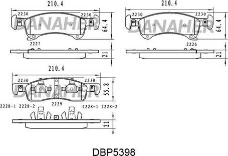 Danaher DBP5398 - Гальмівні колодки, дискові гальма avtolavka.club