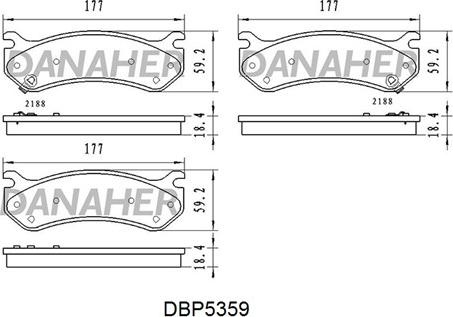 Danaher DBP5359 - Гальмівні колодки, дискові гальма avtolavka.club