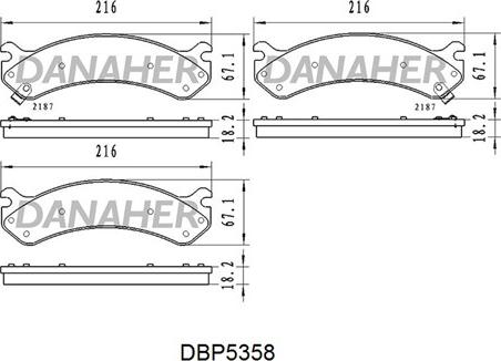 Danaher DBP5358 - Гальмівні колодки, дискові гальма avtolavka.club