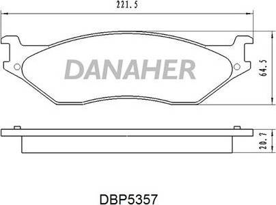 Danaher DBP5357 - Гальмівні колодки, дискові гальма avtolavka.club