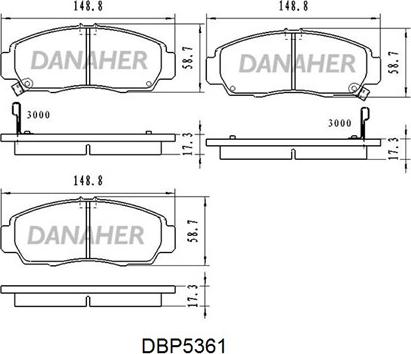 Danaher DBP536/1 - Гальмівні колодки, дискові гальма avtolavka.club