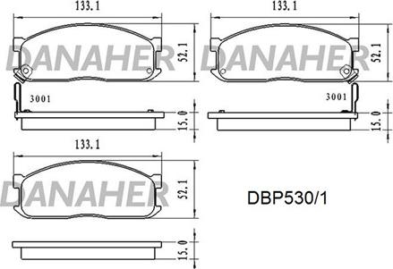 Danaher DBP530/1 - Гальмівні колодки, дискові гальма avtolavka.club