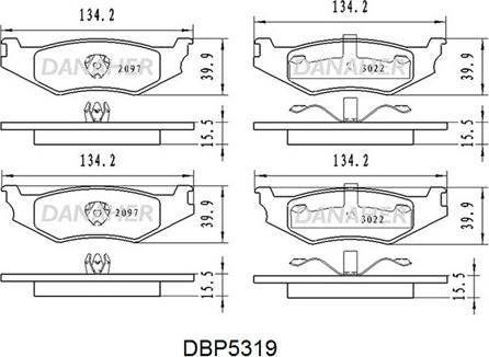 Danaher DBP5319 - Гальмівні колодки, дискові гальма avtolavka.club