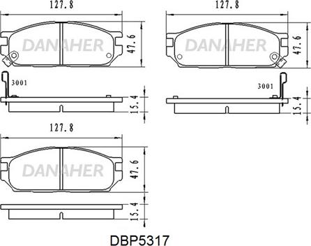 Danaher DBP5317 - Гальмівні колодки, дискові гальма avtolavka.club