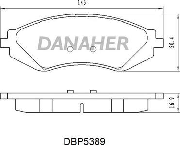 Danaher DBP5389 - Гальмівні колодки, дискові гальма avtolavka.club