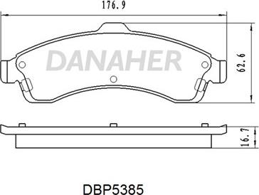 Danaher DBP5385 - Гальмівні колодки, дискові гальма avtolavka.club