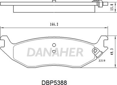 Danaher DBP5388 - Гальмівні колодки, дискові гальма avtolavka.club