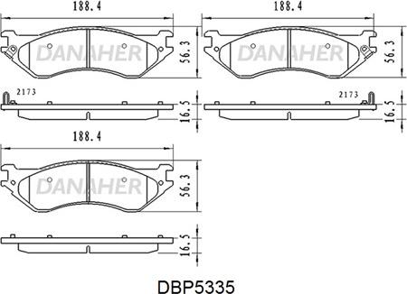 Danaher DBP5335 - Гальмівні колодки, дискові гальма avtolavka.club