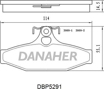 Danaher DBP5291 - Гальмівні колодки, дискові гальма avtolavka.club