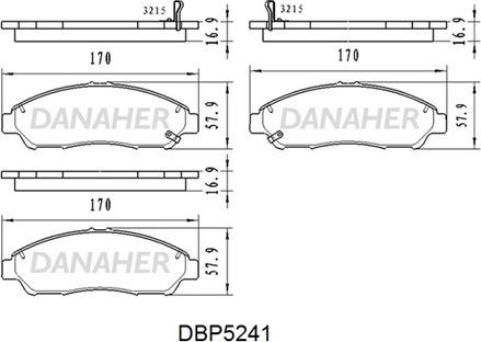 Danaher DBP5241 - Гальмівні колодки, дискові гальма avtolavka.club