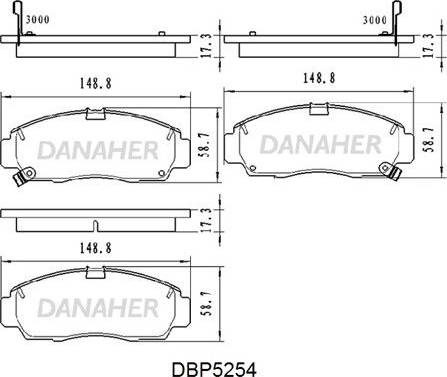 Danaher DBP5254 - Гальмівні колодки, дискові гальма avtolavka.club