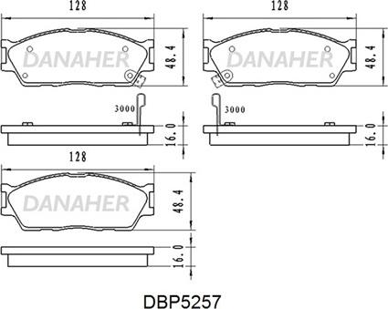 Danaher DBP5257 - Гальмівні колодки, дискові гальма avtolavka.club