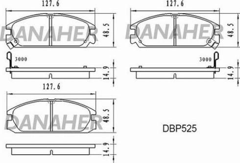 Danaher DBP525 - Гальмівні колодки, дискові гальма avtolavka.club