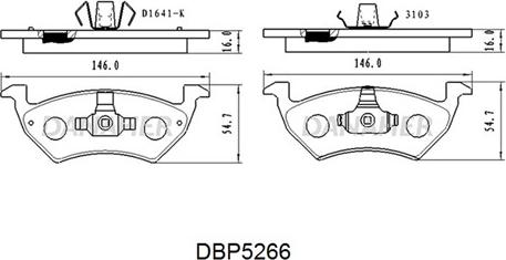 Danaher DBP5266 - Гальмівні колодки, дискові гальма avtolavka.club