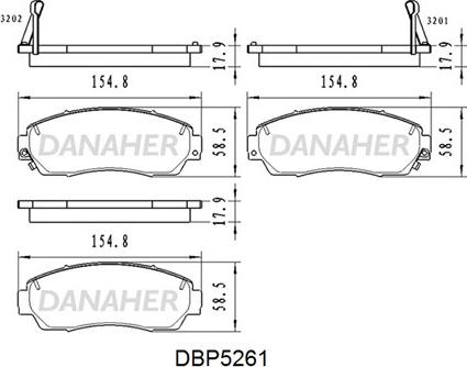 Danaher DBP5261 - Гальмівні колодки, дискові гальма avtolavka.club