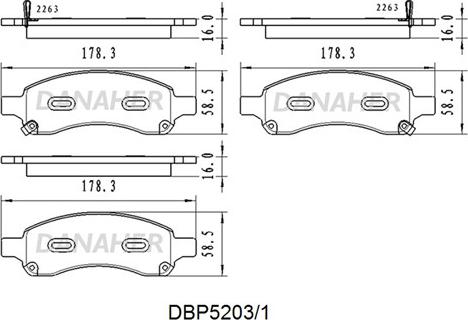 Danaher DBP5203/1 - Гальмівні колодки, дискові гальма avtolavka.club