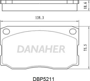 Danaher DBP521/1 - Гальмівні колодки, дискові гальма avtolavka.club