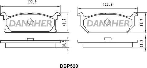 Danaher DBP528 - Гальмівні колодки, дискові гальма avtolavka.club