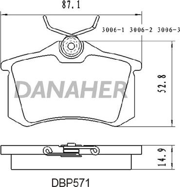 Danaher DBP571 - Гальмівні колодки, дискові гальма avtolavka.club