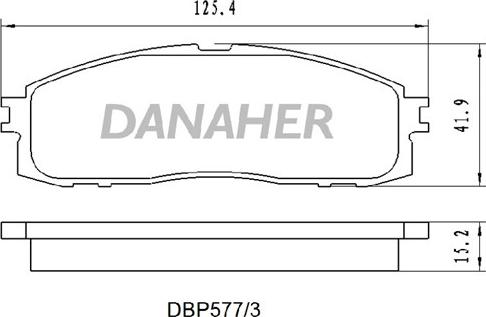 Danaher DBP577/3 - Гальмівні колодки, дискові гальма avtolavka.club