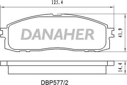 Danaher DBP577/2 - Гальмівні колодки, дискові гальма avtolavka.club