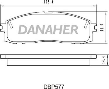 Danaher DBP577 - Гальмівні колодки, дискові гальма avtolavka.club