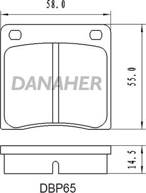 Danaher DBP65 - Гальмівні колодки, дискові гальма avtolavka.club