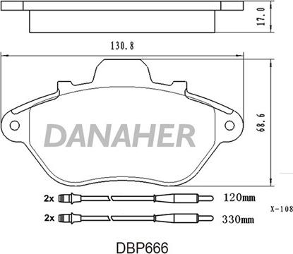 Danaher DBP666 - Гальмівні колодки, дискові гальма avtolavka.club