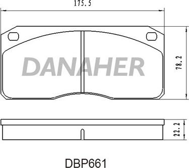 Danaher DBP661 - Гальмівні колодки, дискові гальма avtolavka.club