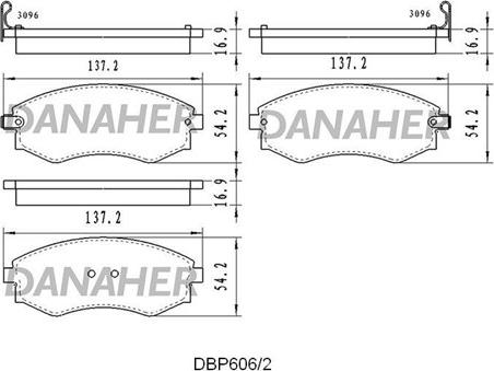 Danaher DBP606/2 - Гальмівні колодки, дискові гальма avtolavka.club