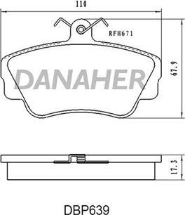 Danaher DBP639 - Гальмівні колодки, дискові гальма avtolavka.club