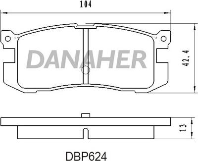 Danaher DBP624 - Гальмівні колодки, дискові гальма avtolavka.club