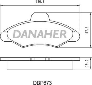 Danaher DBP673 - Гальмівні колодки, дискові гальма avtolavka.club