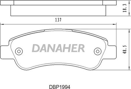 Danaher DBP1994 - Гальмівні колодки, дискові гальма avtolavka.club