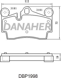 Danaher DBP1998 - Гальмівні колодки, дискові гальма avtolavka.club