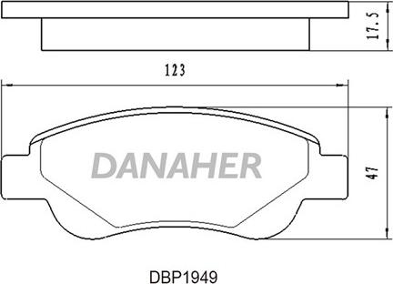 Danaher DBP1949 - Гальмівні колодки, дискові гальма avtolavka.club