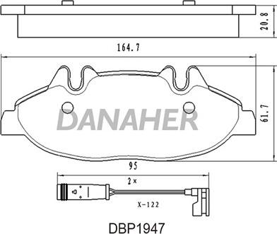 Danaher DBP1947 - Гальмівні колодки, дискові гальма avtolavka.club