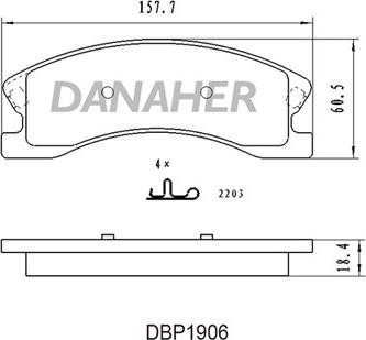 Danaher DBP1906 - Гальмівні колодки, дискові гальма avtolavka.club