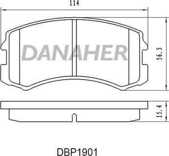 Danaher DBP1901 - Гальмівні колодки, дискові гальма avtolavka.club