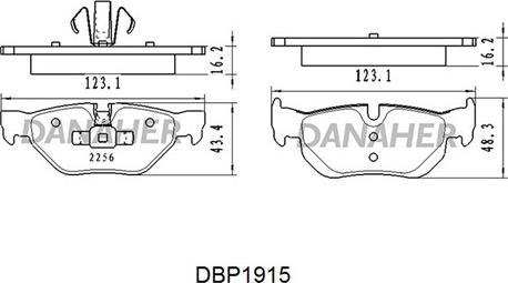 Danaher DBP1915 - Гальмівні колодки, дискові гальма avtolavka.club