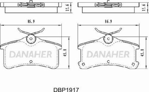 Danaher DBP1917 - Гальмівні колодки, дискові гальма avtolavka.club