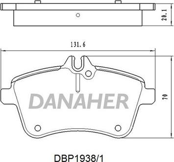 Danaher DBP1938/1 - Гальмівні колодки, дискові гальма avtolavka.club