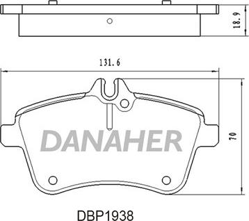 Danaher DBP1938 - Гальмівні колодки, дискові гальма avtolavka.club