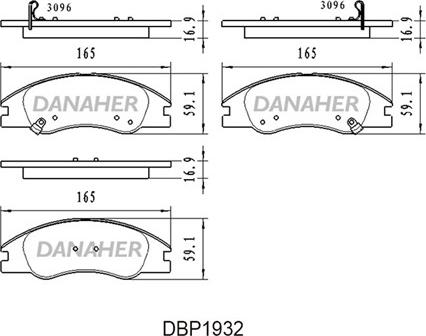 Danaher DBP1932 - Гальмівні колодки, дискові гальма avtolavka.club