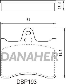 Danaher DBP193 - Гальмівні колодки, дискові гальма avtolavka.club