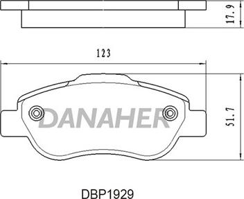 Danaher DBP1929 - Гальмівні колодки, дискові гальма avtolavka.club