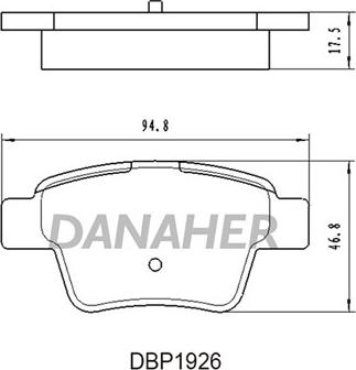 Danaher DBP1926 - Гальмівні колодки, дискові гальма avtolavka.club