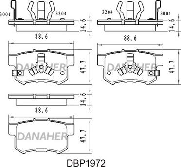 Danaher DBP1972 - Гальмівні колодки, дискові гальма avtolavka.club